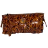 Gucci - Tan & Brown Tortoise Patent Leather Clutch