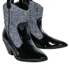 Guiseppe Zanotti - Black Western Style Booties w/ Silver Glitter Sz 9