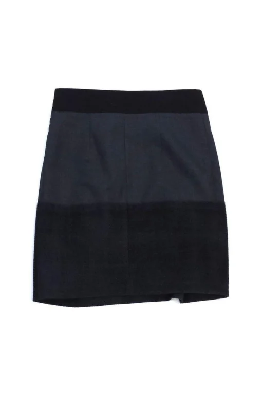 Gunex - Black & Grey Wool Skirt Sz 6