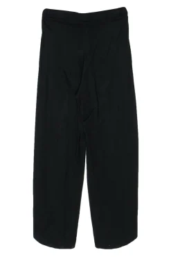 Haute Hippie - Black Drawstring Wide-Leg Pants w/ Slit Design Sz S