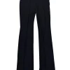 Helmut Lang - Black Seamed Slim Leg Pants w/ Notched Ankle Sz 2