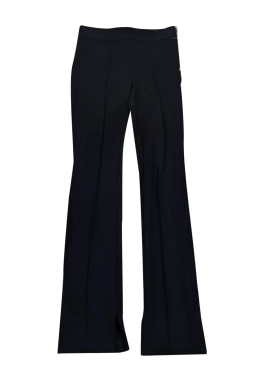 Helmut Lang - Black Seamed Slim Leg Pants w/ Notched Ankle Sz 2