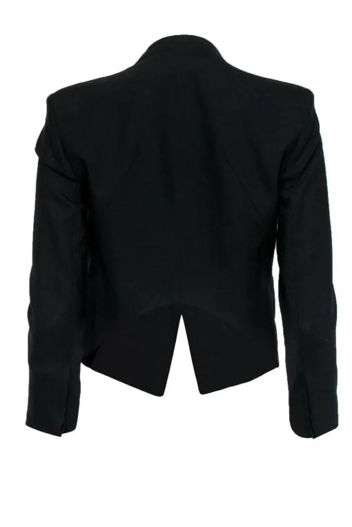 Helmut Lang - Black Wool Collarless Blazer Sz 0
