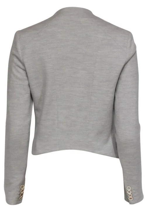 Helmut Lang - Light Grey Buckled Wool Jacket Sz P