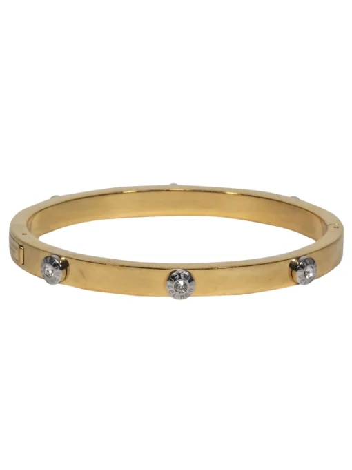 Henri Bendel - Gold Studded Hinge Bangle Bracelet