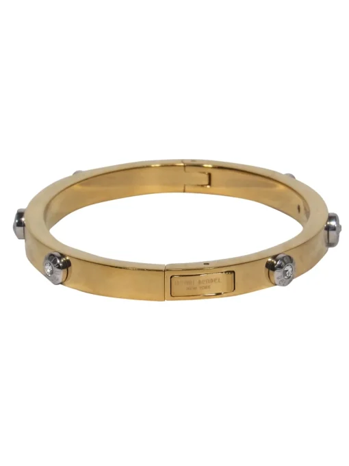 Henri Bendel - Gold Studded Hinge Bangle Bracelet
