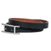 Hermes - Black & Tan Wrap "Behapi" Wrap Bracelet