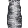 Herve Leger - Black & White Print Strapless Bandage Dress Sz S