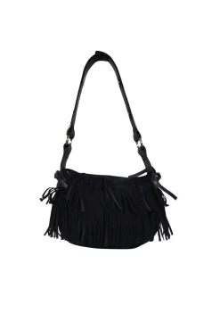 Hogan - Black Suede Fringe Purse