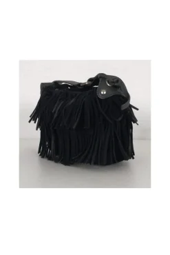 Hogan - Black Suede Fringe Purse