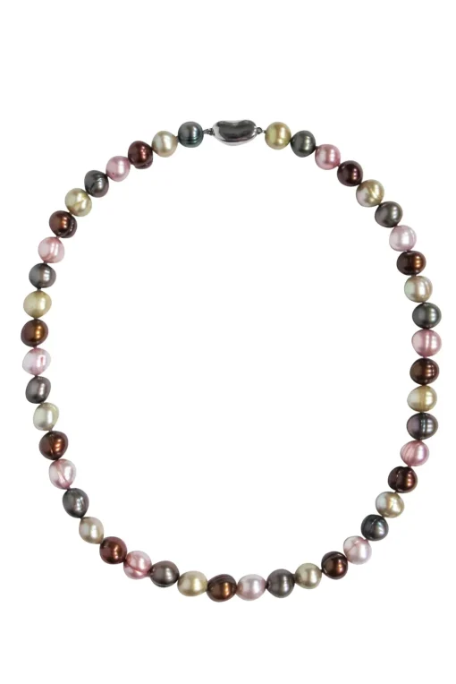 Honora - Brown, Ivory, Grey Fresh Water Peal Necklace