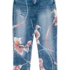 Hudson - Light Wash Floral Print High-Waist Straight Leg Jeans Sz 26