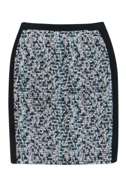Hugo Boss - Black Pencil Skirt w/ Metallic Pattern Sz 2