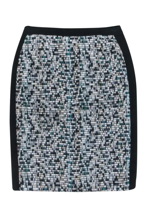Hugo Boss - Black Pencil Skirt w/ Metallic Pattern Sz 2