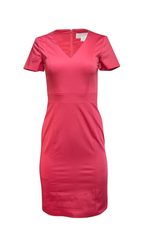 Hugo Boss - Coral Pink Cotton Sheath Dress Sz 0