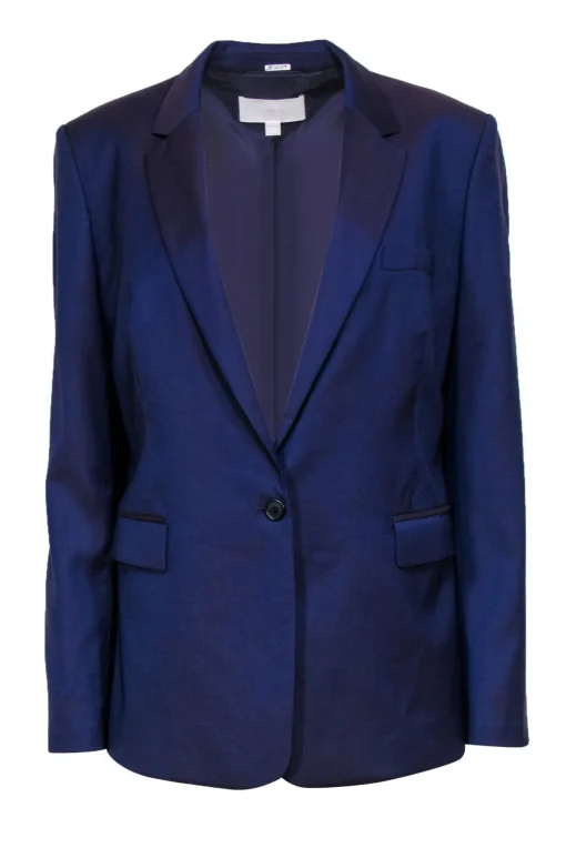 Hugo Boss - Purple Two-Tone Wool Blazer Sz 10