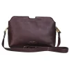 India Hicks - Deep Burgundy Smooth Leather Crossbody w/ Gold Hardware