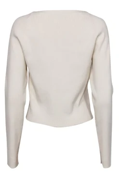 Intermix - Cream Ribbed Button-Up Cardigan Sz XL