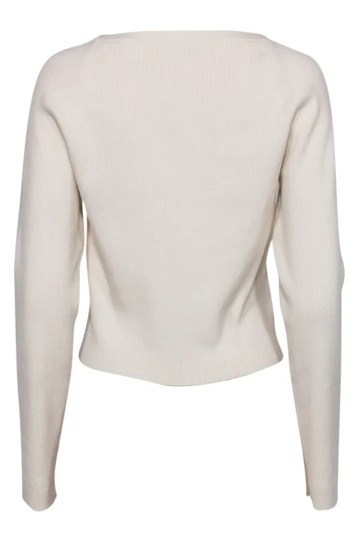 Intermix - Cream Ribbed Button-Up Cardigan Sz XL