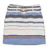 Intermix - Ivory Striped Quilted Mini Skirt w/ Removable Belt Sz 2
