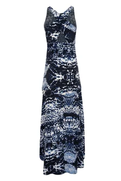 Intermix - Navy, Blue & White Sleeveless High Low w/ Zipper Front Dress Sz XS
