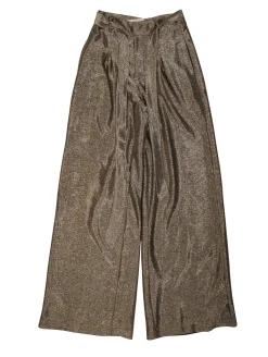 Intermix - Silver Metallic Wide Leg Pants Sz S