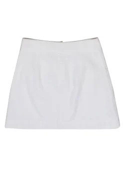 Intermix - White Denim Button-Fly Miniskirt Sz 2