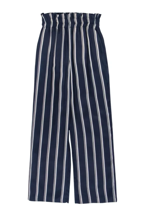 Iris Setlakwe - Navy & White Stripe Smock Waist Pant Sz 0