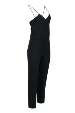 IRO - Black Sleeveless Tapered Jumpsuit w/ Bust Cutouts Sz 4