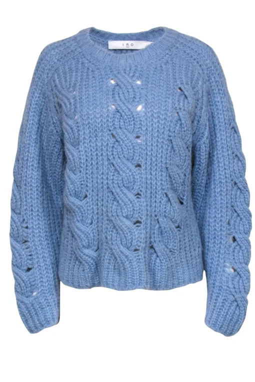 IRO - Sky Blue Chunky Knit Sweater Sz L
