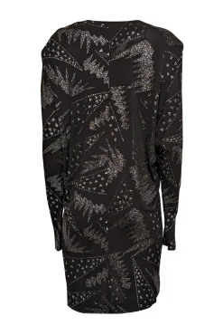 Isabel Marant - Black w/ Silver & Black Sparkle Detail Shift Dress Sz 6