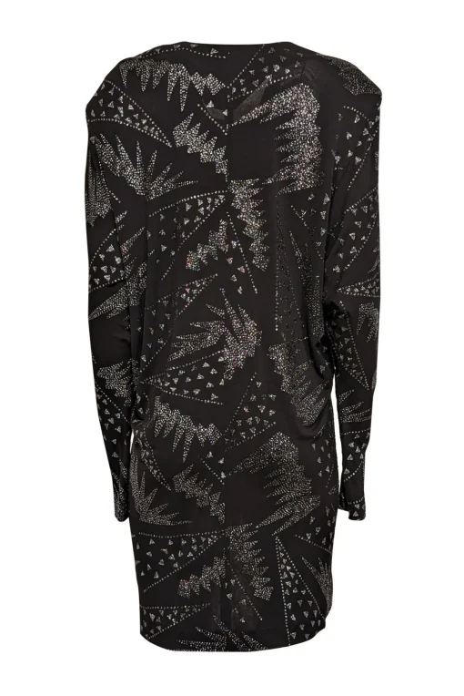 Isabel Marant - Black w/ Silver & Black Sparkle Detail Shift Dress Sz 6