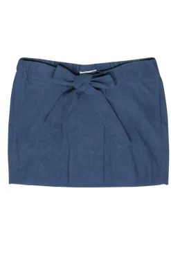 Isabel Marant - Blue Demin Wash Mini Skirt w/ Tie Belt Sz 8