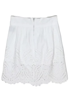 Isabel Marant Etoile - Ivory Eyelet Trim Skirt Sz M
