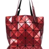 Issey Miyake - Red Metallic Geometric Paneled "Lucent" Tote Bag