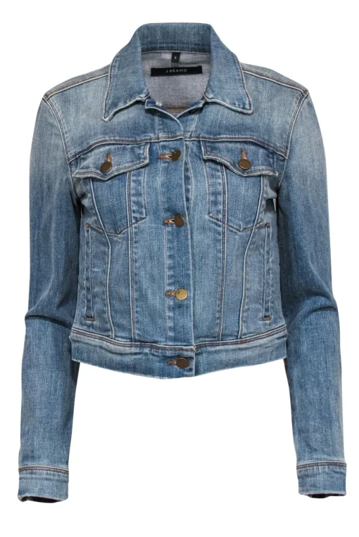 J Brand - Medium Wash Button-Up Denim Jacket Sz S