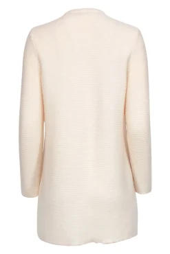 J. McLaughlin - Cream Textured Snap Button Cardigan Sz M