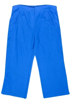 Jason Wu - Aqua Blue Linen Blend Braided Trim Pants Sz 12
