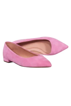 J.Crew - Light Pink Suede Pointed Toe Flats Sz 7.5