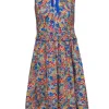 J.Crew - Multicolor Floral Print Collared Midi Dress w/ Necktie Sz 4P