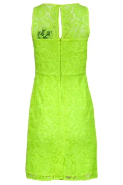 J.Crew - Neon Yellow Floral Lace Sleeveless Sheath Dress Sz 00