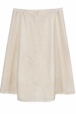 J.Crew Collection - Cream Virgin Wool Skirt w/ Square Cutout Sz 6