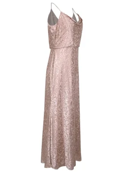 Jenny Yoo - Light Pink Velvet Burn Out Sleeveless Formal Dress Sz 12