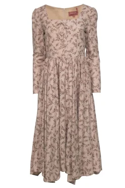 Jessakae – Lace Up Pink Floral Maxi Dress Sz S