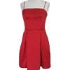 Jill Stuart - Red Satin Strapless Dress w/ Bow Detail Sz 6