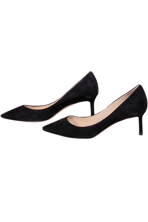 Jimmy Choo - Black Suede Pointed Toe Pumps Sz 7