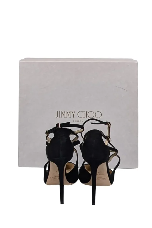 Jimmy Choo - Black Suede Pointed Toe "Lancer 100" Pumps Sz 8