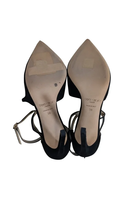 Jimmy Choo - Black Suede Pointed Toe "Lancer 100" Pumps Sz 8