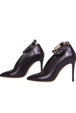 Jimmy Choo - Dark Purple Pointed Toe Pumps w/ Studs Sz 5