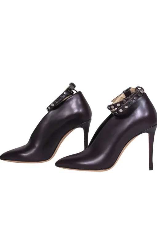 Jimmy Choo - Dark Purple Pointed Toe Pumps w/ Studs Sz 5